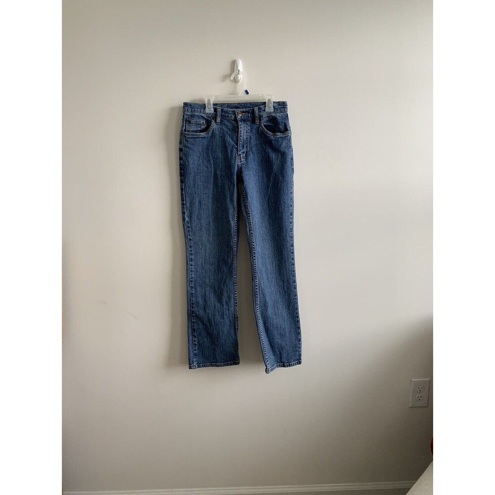 L.L. Bean Women's Classic Fit Bootcut Jeans sz 8 Medium Wash Stretch Denim